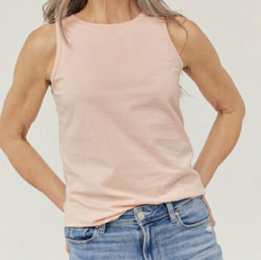 2 for $10 Pact Organic Softspun High Neck Tanks Blush Pink Teal Blue